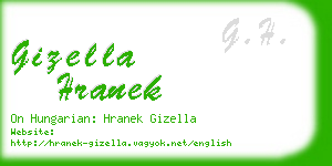 gizella hranek business card
